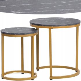  Signal HOLACMAZL runder Couchtisch 45 x 45 x 48 cm schwarz