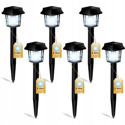  Ledhoff Solarlampe, schwarz, 36 cm, 6 Stk.