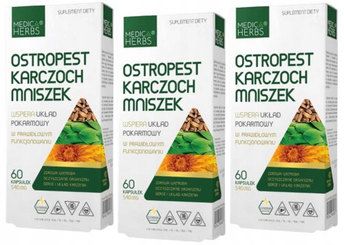 Medica Herbs Komplex aus Mariendistel, Artischocke & Löwenzahn - 180 Kapseln für die Lebergesundheit und Verdauung