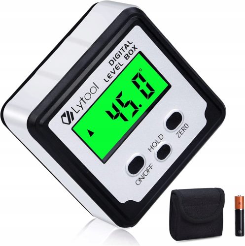 Lytool 3801440019174 Digitaler Winkelmesser 60 mm + GRATIS SCHLÜSSELRING MIT WAAGE