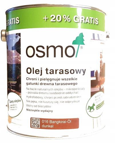 Osmo 016 Terrassenöl 3l Bangkirai Dunkel