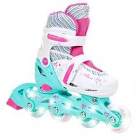  RAVEN Loret Mint Verstellbare Rollschuhe 30-33 LED-Rad