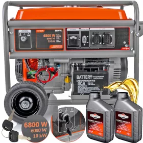   Stationärer einphasiger Stromerzeuger Majster Polska 6800 W Benzin