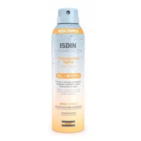   Isdin Fotoprotector Transparent Spray Wet Skin SPF 30 - Przejrzysty i szybko absorbowalny spray przeciwsłoneczny