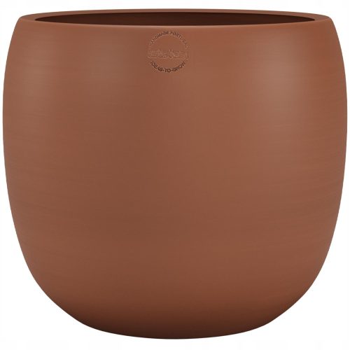  Artevasi-Blumentopf 39 cm x 39 x 35 cm, Keramik in Orangetönen, Terrakotta