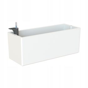 Artevasi Blumentopf 51 cm x 20 x 20 cm, weißer Kunststoff