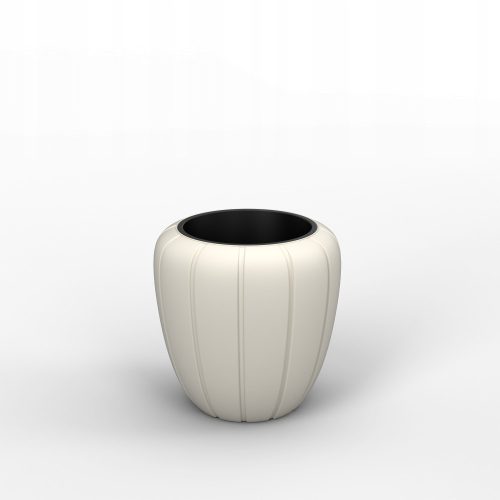  Lamela-Blumentopf, 43 cm x 40 x 43 cm, Durchmesser 40 cm, Kunststoff in Braun- und Beigetönen
