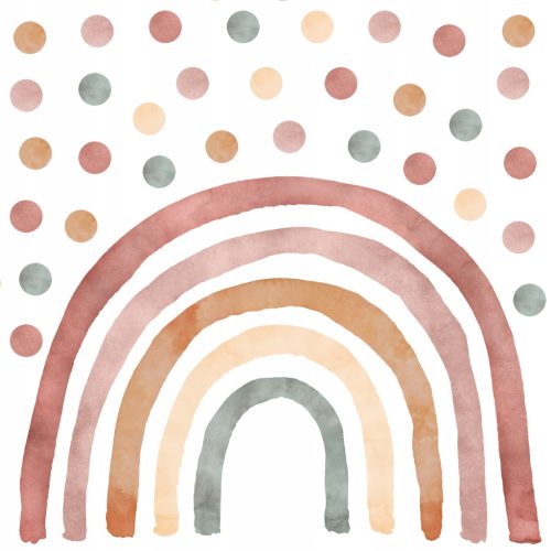  Wandaufkleber für Kinder Boho Rainbow Dots