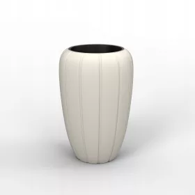    Lamela-Blumentopf, 60 cm x 40 x 60 cm, Durchmesser 40 cm, Kunststoff in Braun- und Beigetönen