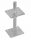 Sockel für Gartenpfosten Domax 4889 Stangenfuß 110x250 mm silber