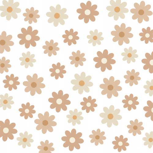  Wandaufkleber 44 große beige Blumen