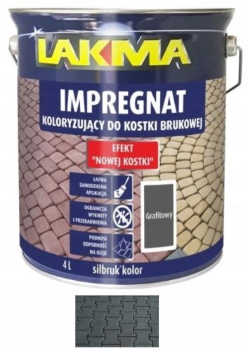 Lakma A2100684 Imprägnierung für Pflastersteine, Graphit, 4 l
