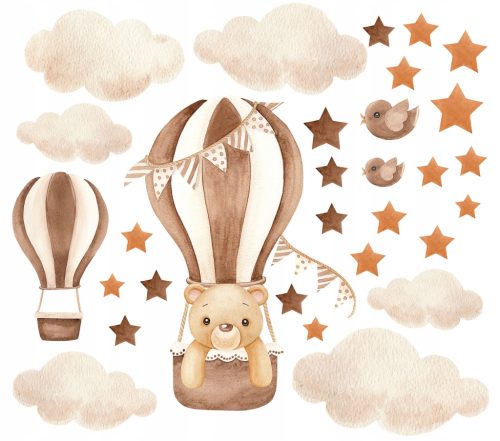  Wandtattoo Teddybär im Ballon/Luftballons