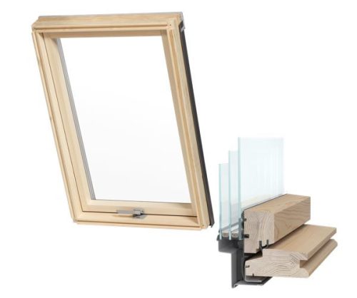 Dachfenster mit RoofLite+ Premium Einfassung 55x78 cm