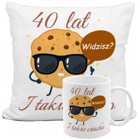  Tassenkissen 40. Geburtstag Geburtstagsset