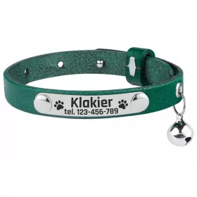  Lederhalsband für Katze und Hund mit Glöckchen