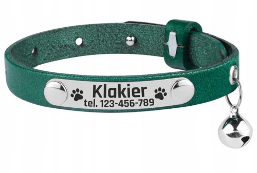  Lederhalsband für Katze und Hund mit Glöckchen