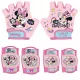  FAHRRADSCHUTZ KNIE ELLENBOGEN ROSA MINNIE + Fahrradhandschuhe FÜR Kinder Minnie