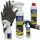 D-LUX Brennflüssigkeit 500 ml + Handschuhe 2 Stk. Schwarz 1 PAAR