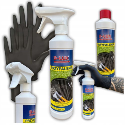 D-LUX Brennflüssigkeit 500 ml + Handschuhe 2 Stk. Schwarz 1 PAAR