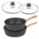  Konighoffer Bratpfannen-Set, schwarz, 4-teilig