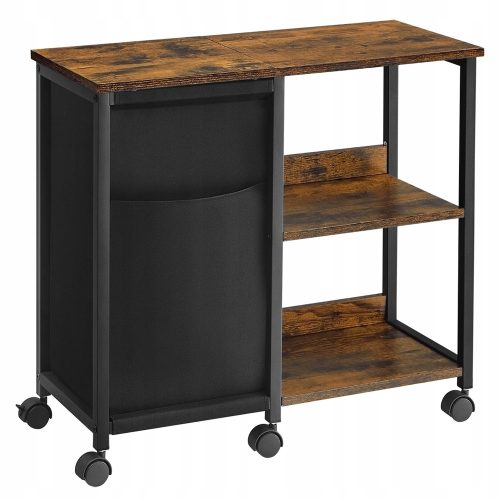 Wäschekörbe und -behälter Freistehender Wäschekorb 100l, Schwarz, Braun- und Beigetöne