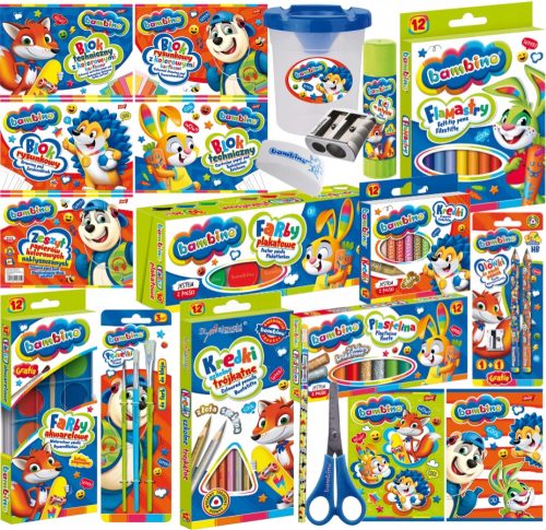  Bambino-Kunstset, 21-tlg. + Kidea blauer radierbarer Stift