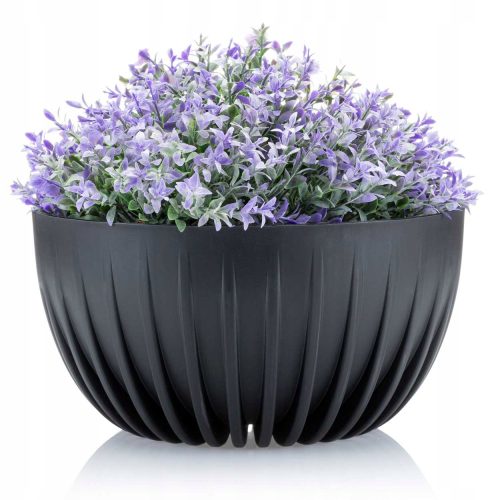 Blumentopf 15,6 x 29,8 cm, schwarzer Kunststoff