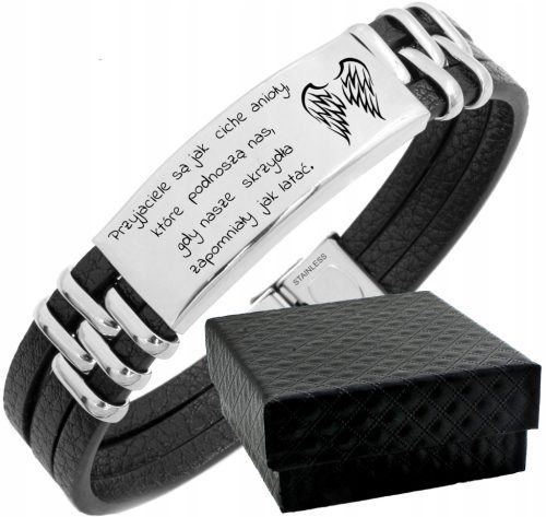  Lederarmband für den Vater seines Sohnes mit GRAVUR 316L