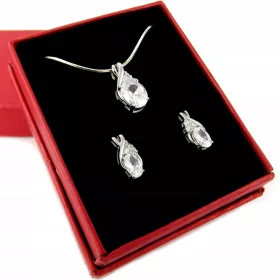  Silber 925 Set Ohrringe Halskette