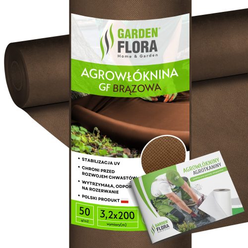 Agrartextil - Agrotextil-Mulchmittel (Unkrautbekämpfung) GF Agro braun 320 x 20000 cm 50 g/m²
