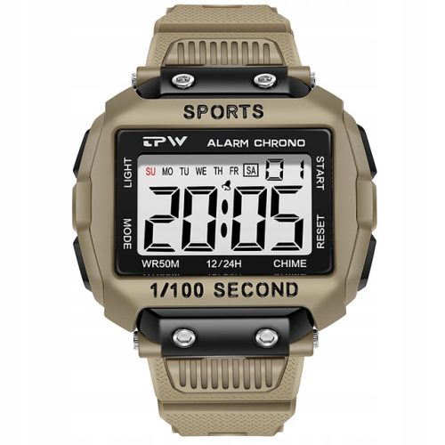  RIESIGE, SPORTLICHE ELEKTRONISCHE UHR TPW – KHAKI