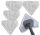 Vespero Dreieck-Flachmopp 17 cm + 4× Vespero Delta Flachmop-Einsatz 17 cm