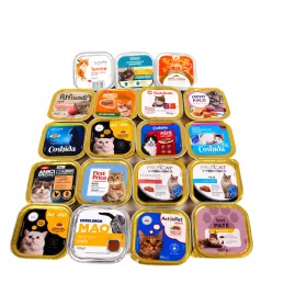  FLEISCHSCHALE 100G FÜR KATZE, HUHN, FISCH MIX 34 STK