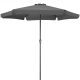 Sonnenschirm für Terrasse und Garten - Klassischer Kingsleeve-Regenschirm, grau, 3,3 x 266 cm