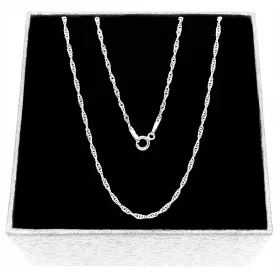  KLASSISCHE SINGAPUR-SILBERKETTE, 925 SILBER, 55 cm