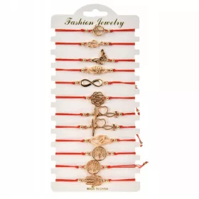  STRING-ARMBÄNDER DES GLÜCKS, 12ER-SET