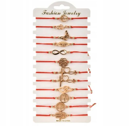  STRING-ARMBÄNDER DES GLÜCKS, 12ER-SET