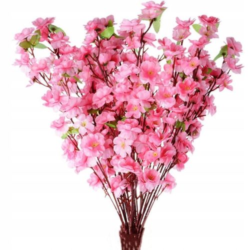 Künstliche Blumen und Früchte 10x JAPANISCHER KIRSCHE künstlicher Zweig für eine Vase