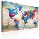 Bilder an der Wand Bild - Weltkarte: Colourful Madness - 120X80