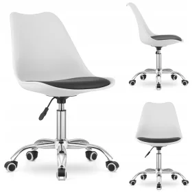    Meberly Oskar weißer skandinavischer Schreibtischstuhl für das Wohnzimmer