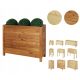  Wamar-Sosenka Blumentopf 30 cm x 88 x 72,5 cm, Holztöne in Braun und Beige