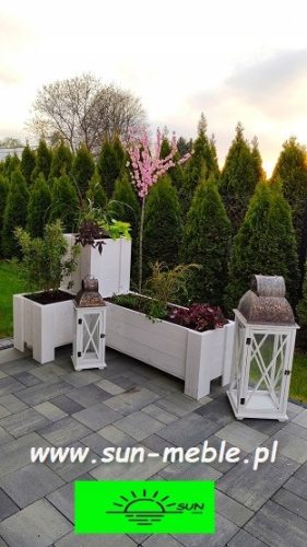 Töpfe und Pflanzgefäße für den Außenbereich und den Garten Natürlicher Blumentopf 90 cm x 50 x 40 cm aus Holz