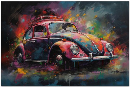 Bilder an der Wand Leinwandgemälde Volkswagen VW Käfer Kafer Typ 1