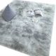  PLÜSCHTEPPICH SHAGGY PLÜSCH HAARIG GRAU 120x160