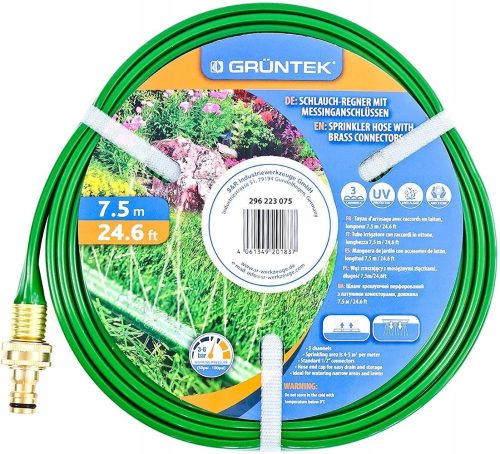  Gruntek Gartensprinklerschlauch 296223075 7,5 m 1/2"