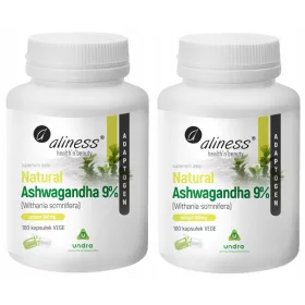   Aliness Natural Ashwaganda 560 mg – Adaptogen für Stressresistenz, 200 vegane Kapseln