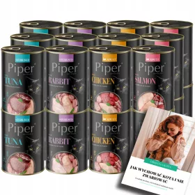    PIPER Nassfutter für ausgewachsene Katzen CAN Geschmacksmischung 24x400G + EBOOK CAT