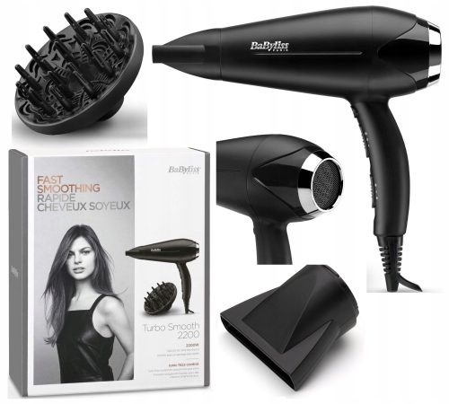  Babyliss Turbo Smooth Haartrockner + Babyliss BABD11E Diffusor für Trockner