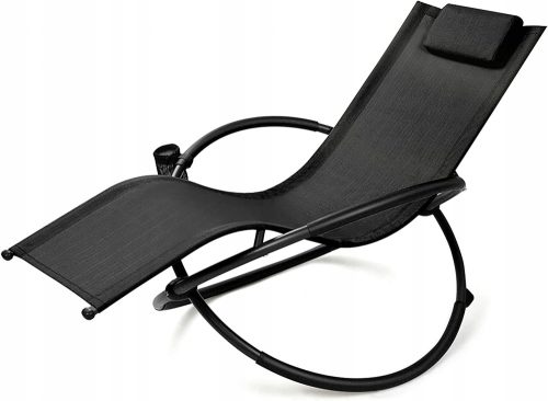 Sonnenliegen und Garten und Terrasse GOPLUS Liegestuhl, schwarzes Metall
